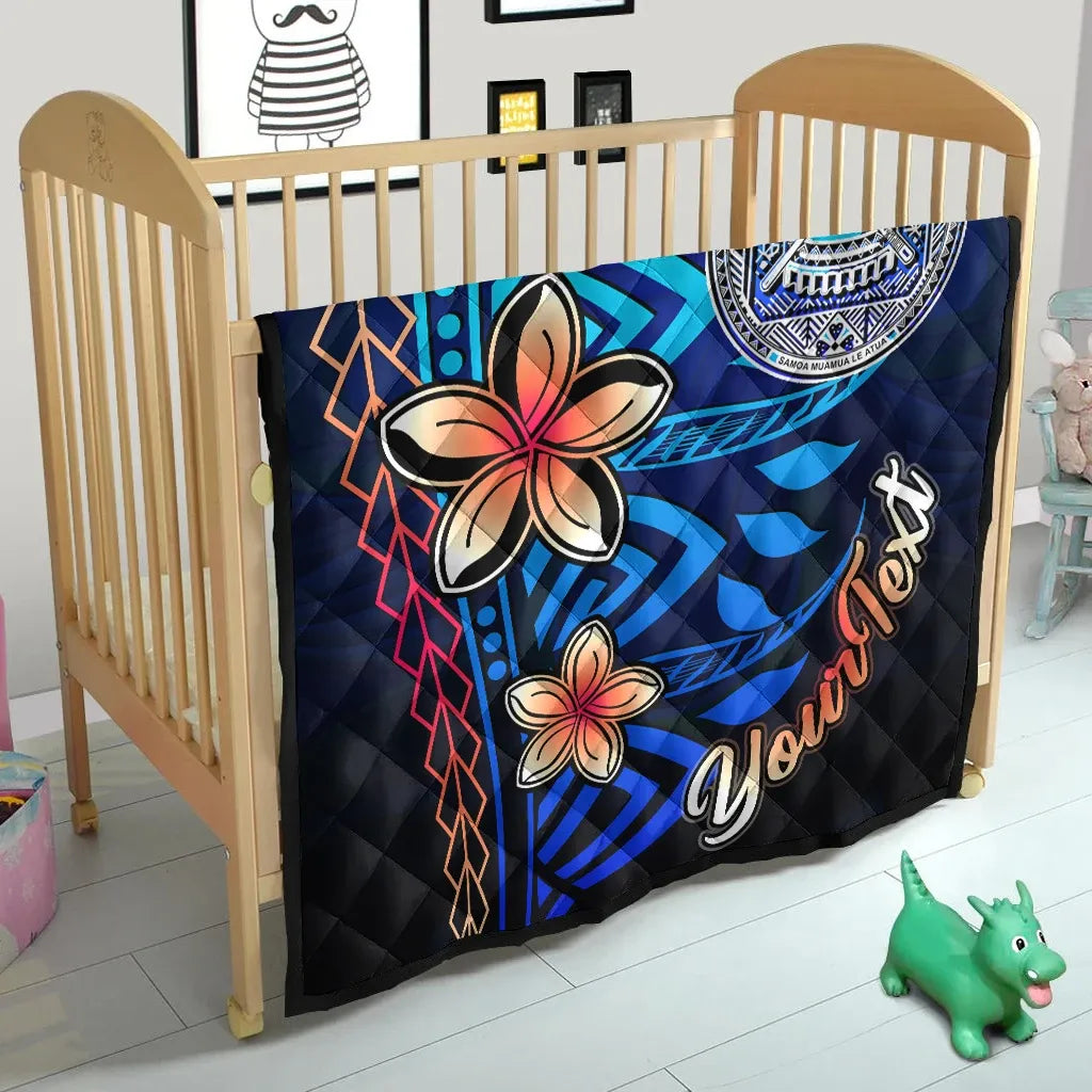 American Samoa Custom Personalised Premium Quilt - Vintage Tribal Mountain