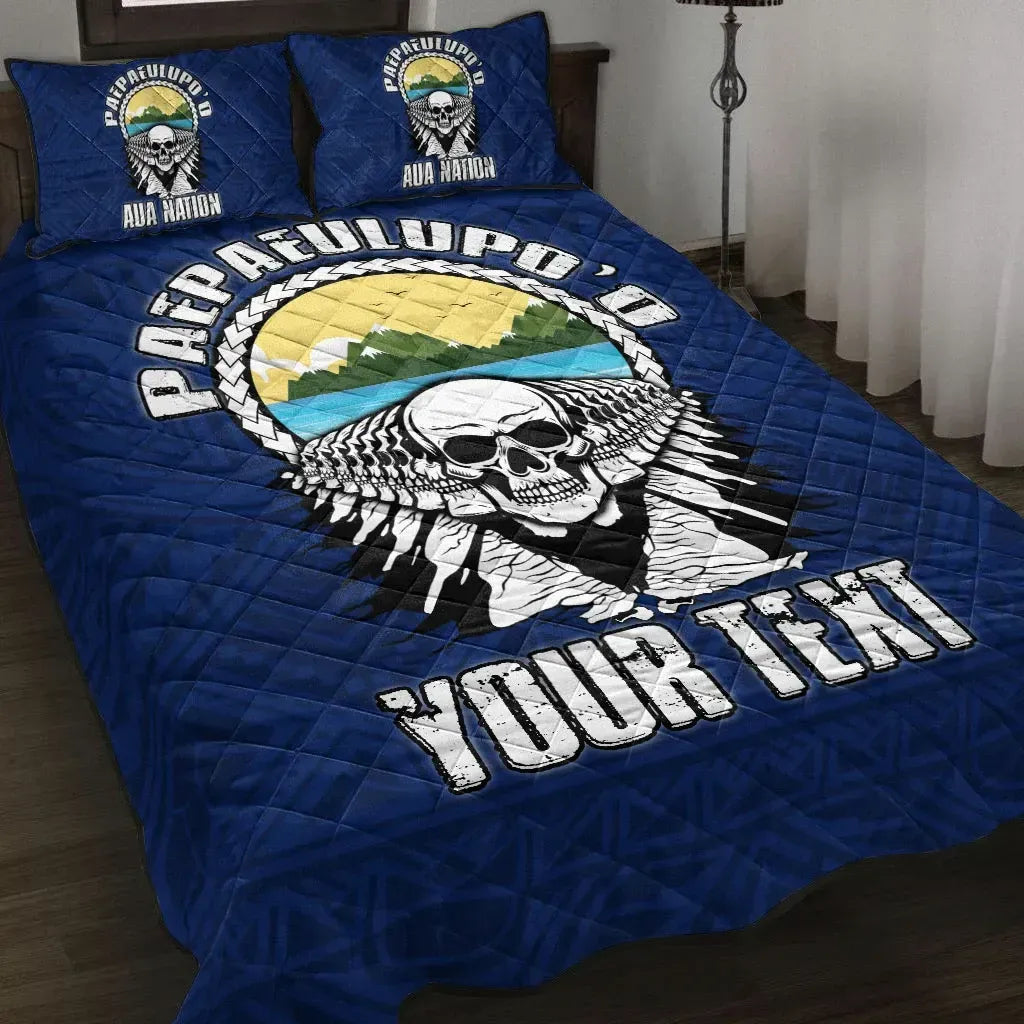 American Samoa Custom Personalised Quilt Bed Set - Paepaeulupo'o Aua (Ver 2)