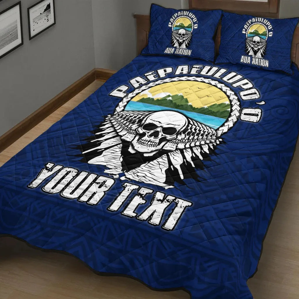 American Samoa Custom Personalised Quilt Bed Set - Paepaeulupo'o Aua (Ver 2)