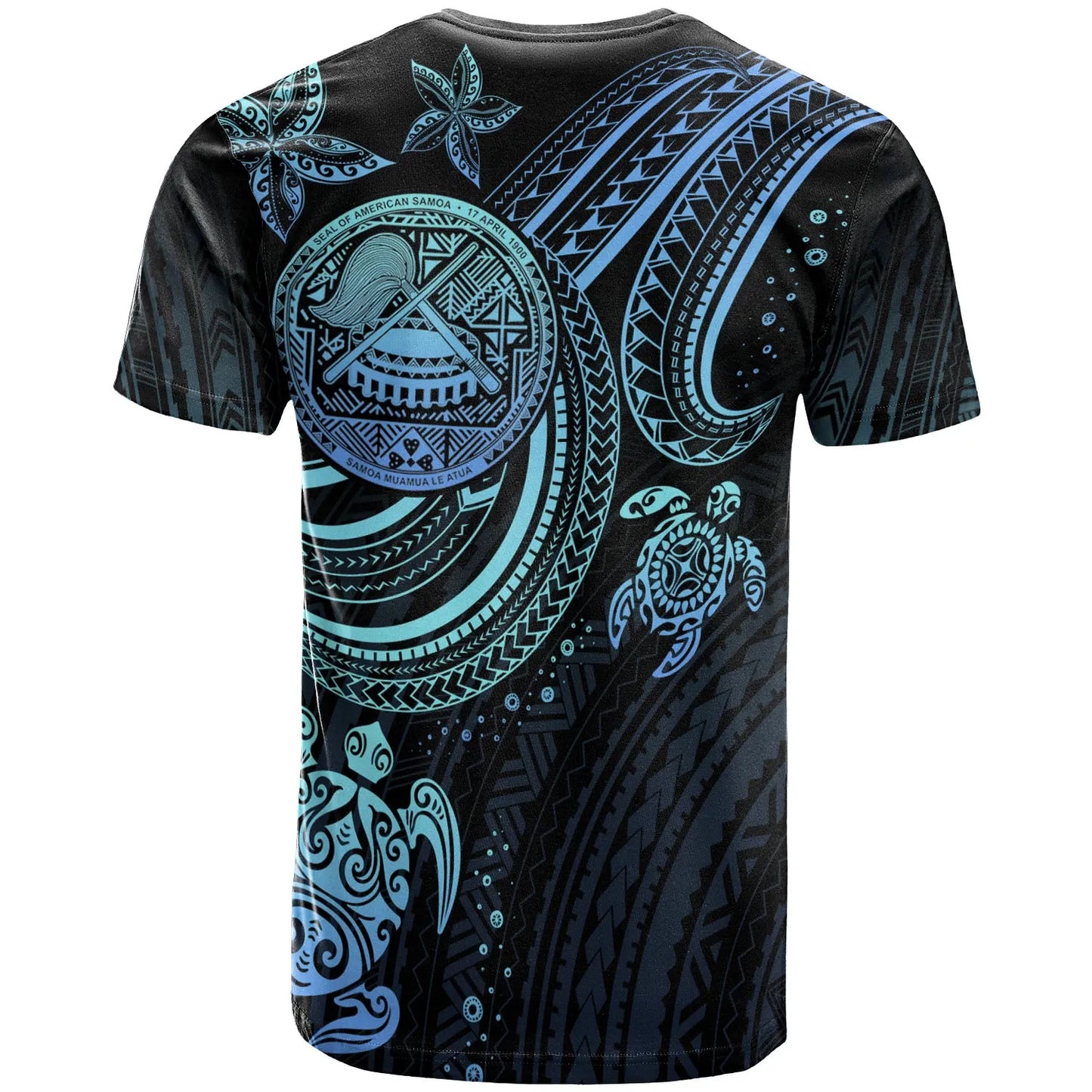American Samoa Custom Personalised T-shirt - Blue Turtle