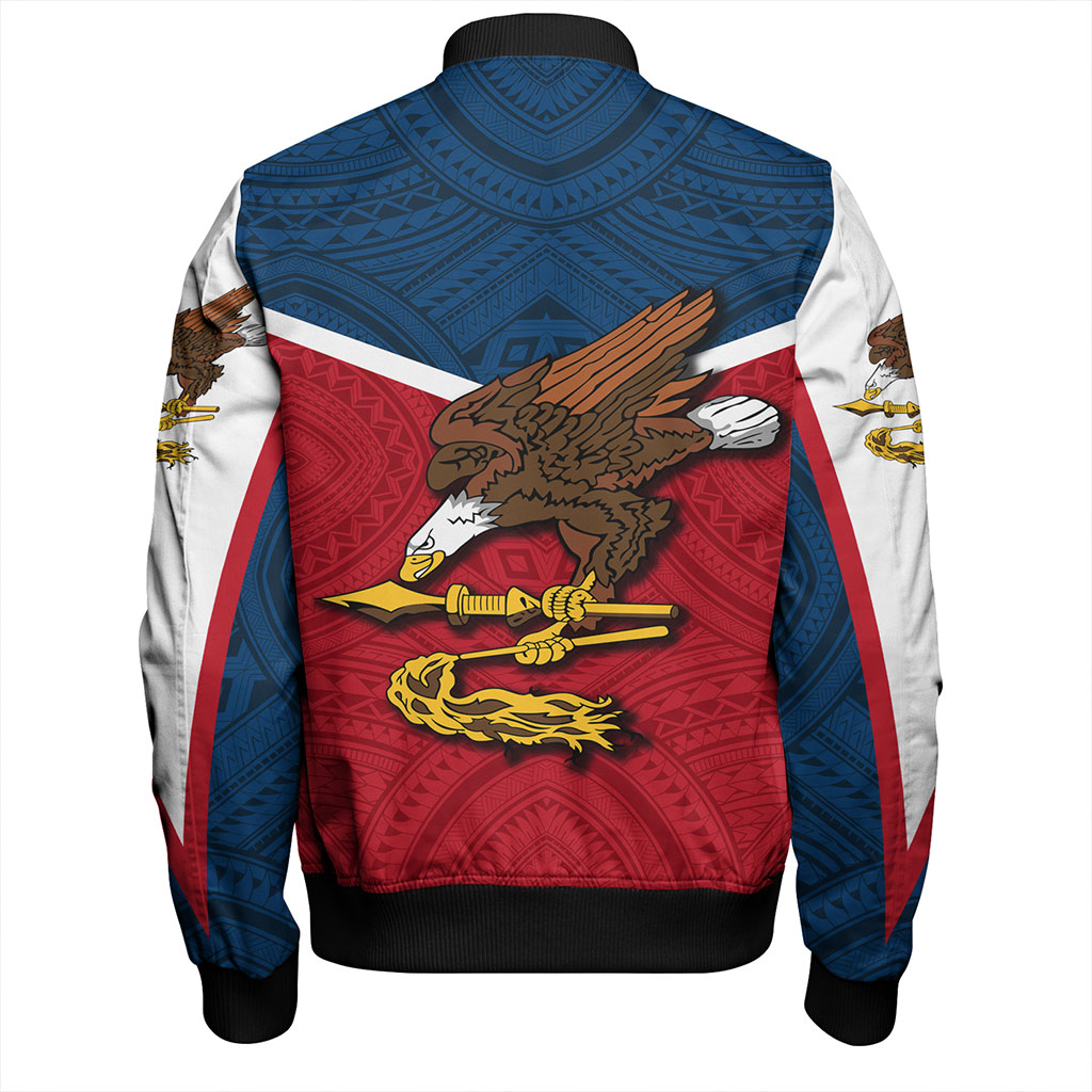 American Samoa Bomber Jacket Samoa Tribal Flag Sport Style