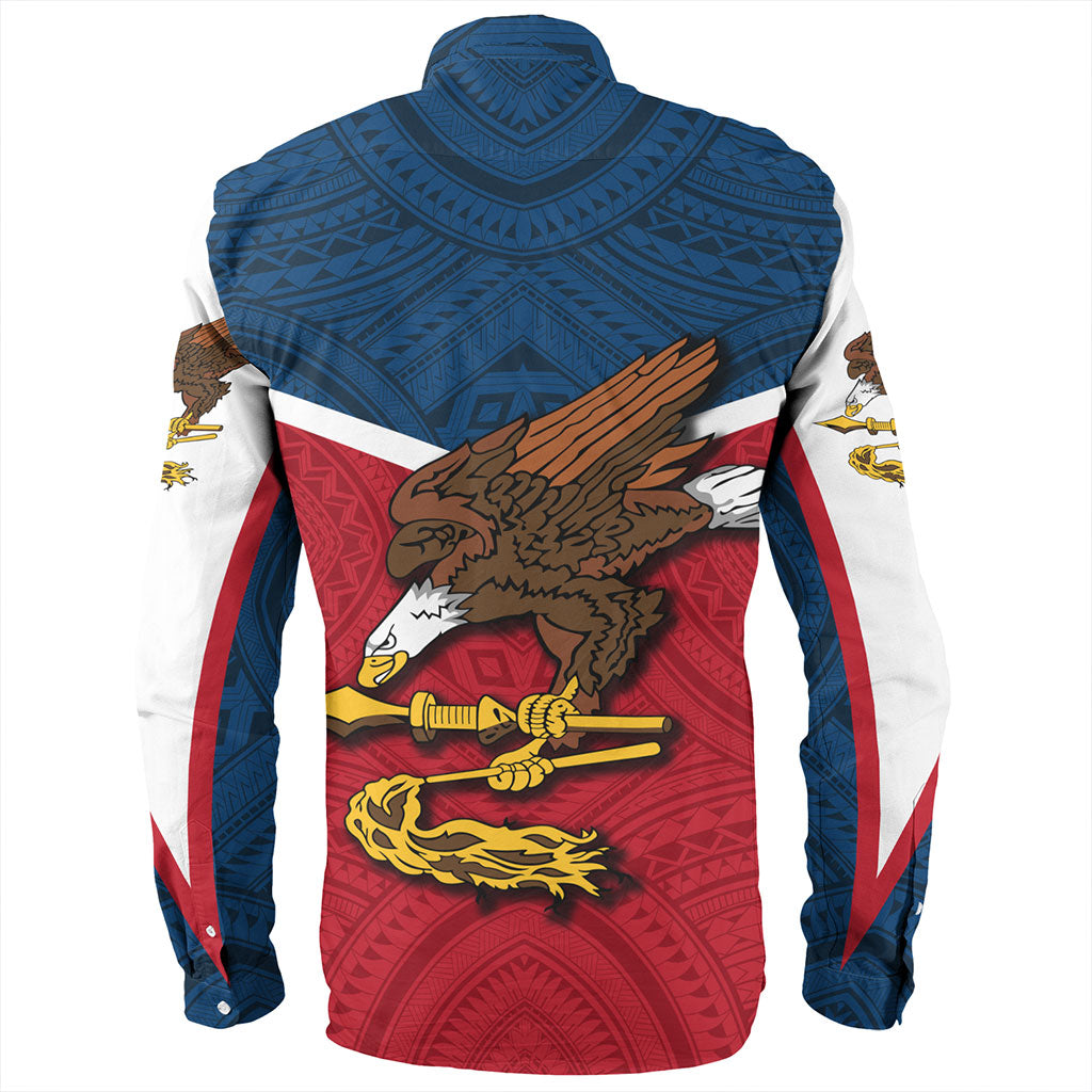 American Samoa Long Sleeve Shirt Samoa Tribal Flag Sport Style