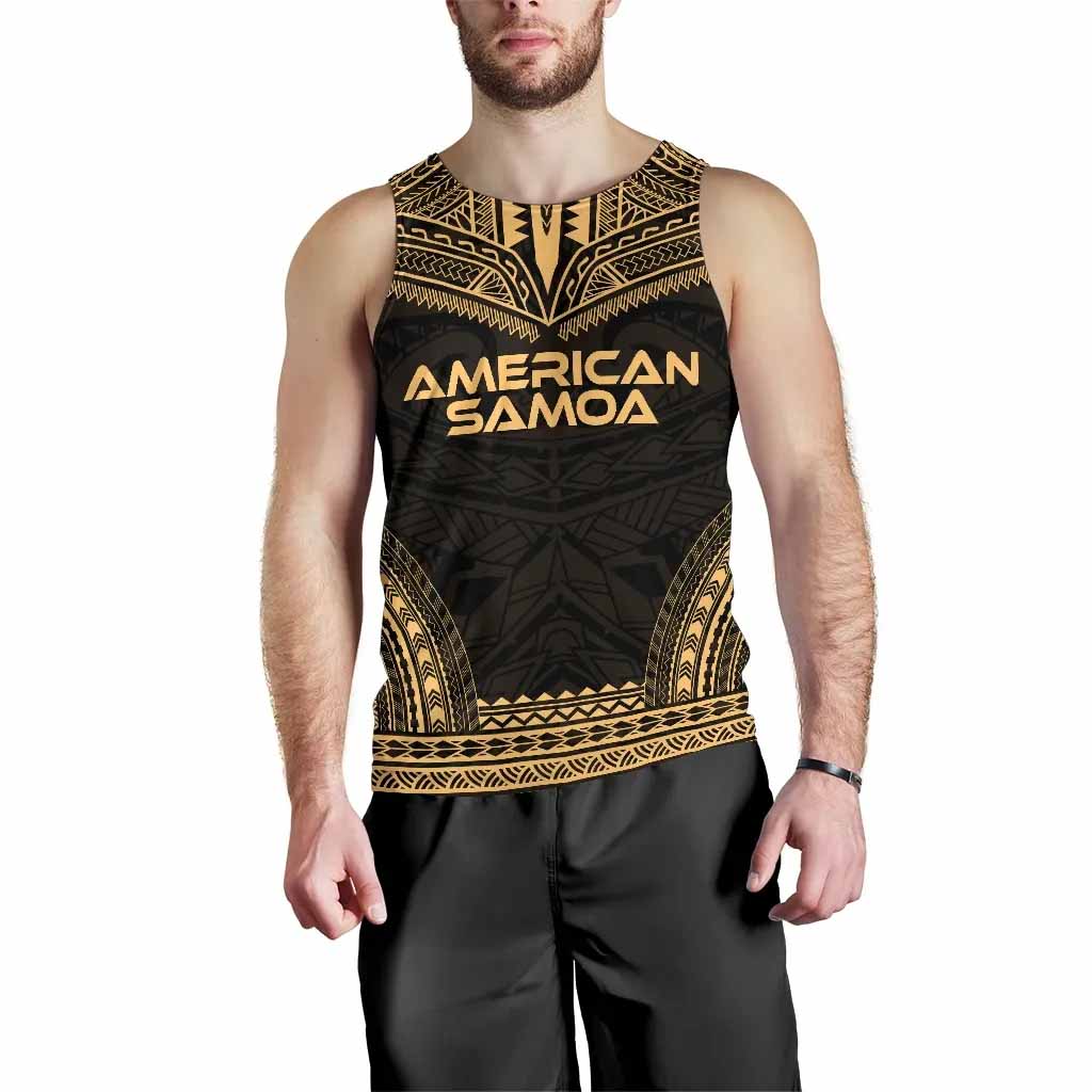 American Samoa Men Tank Top - Polynesian Chief Gold Version