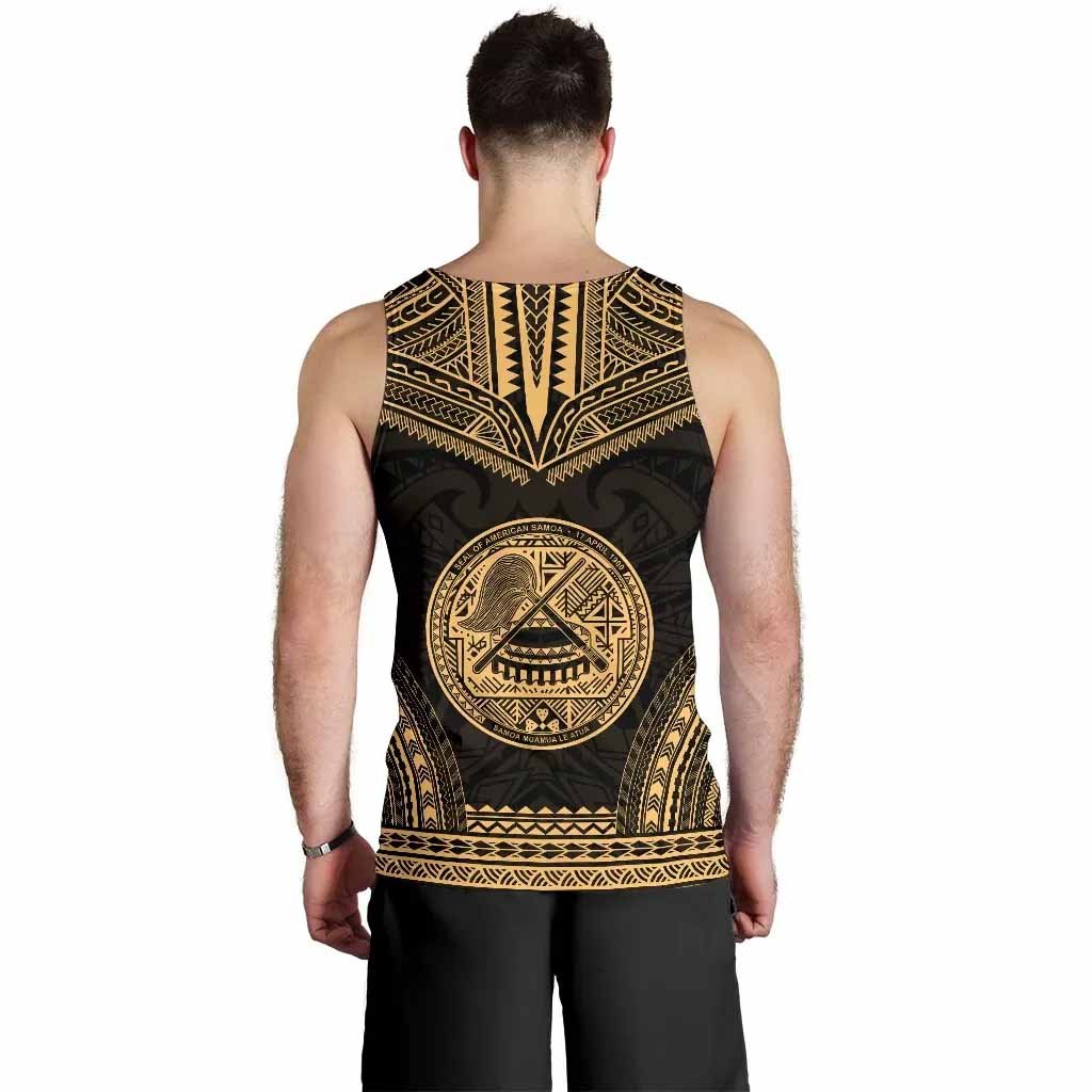 American Samoa Men Tank Top - Polynesian Chief Gold Version