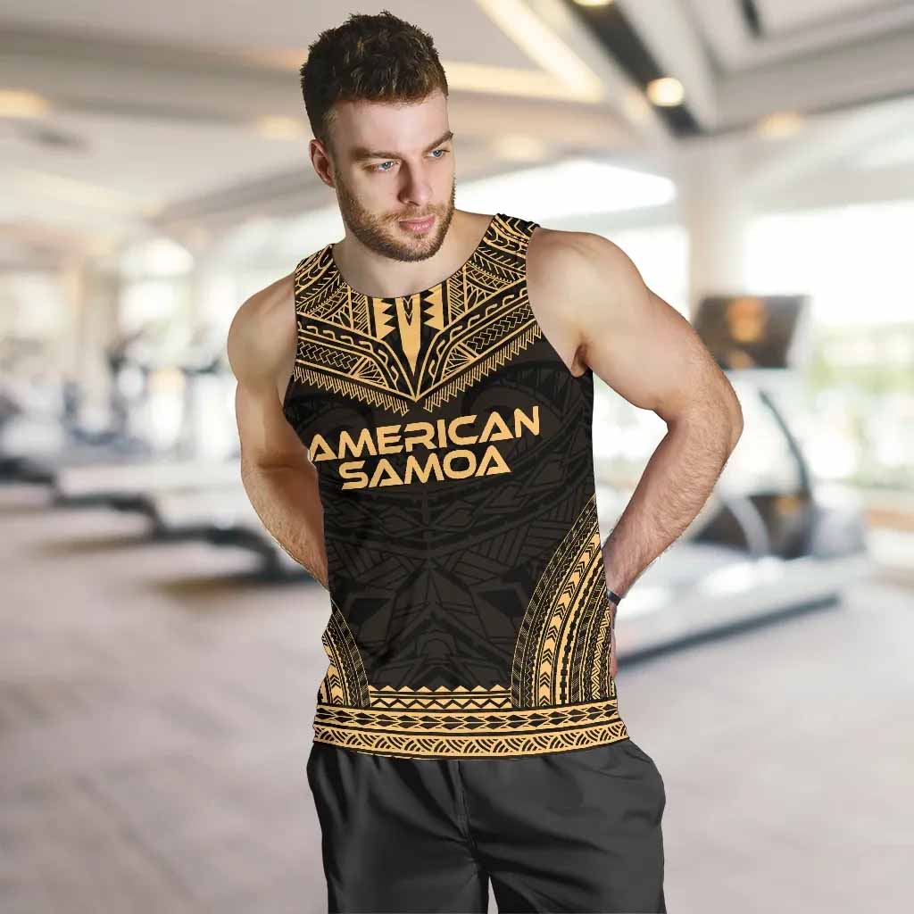 American Samoa Men Tank Top - Polynesian Chief Gold Version