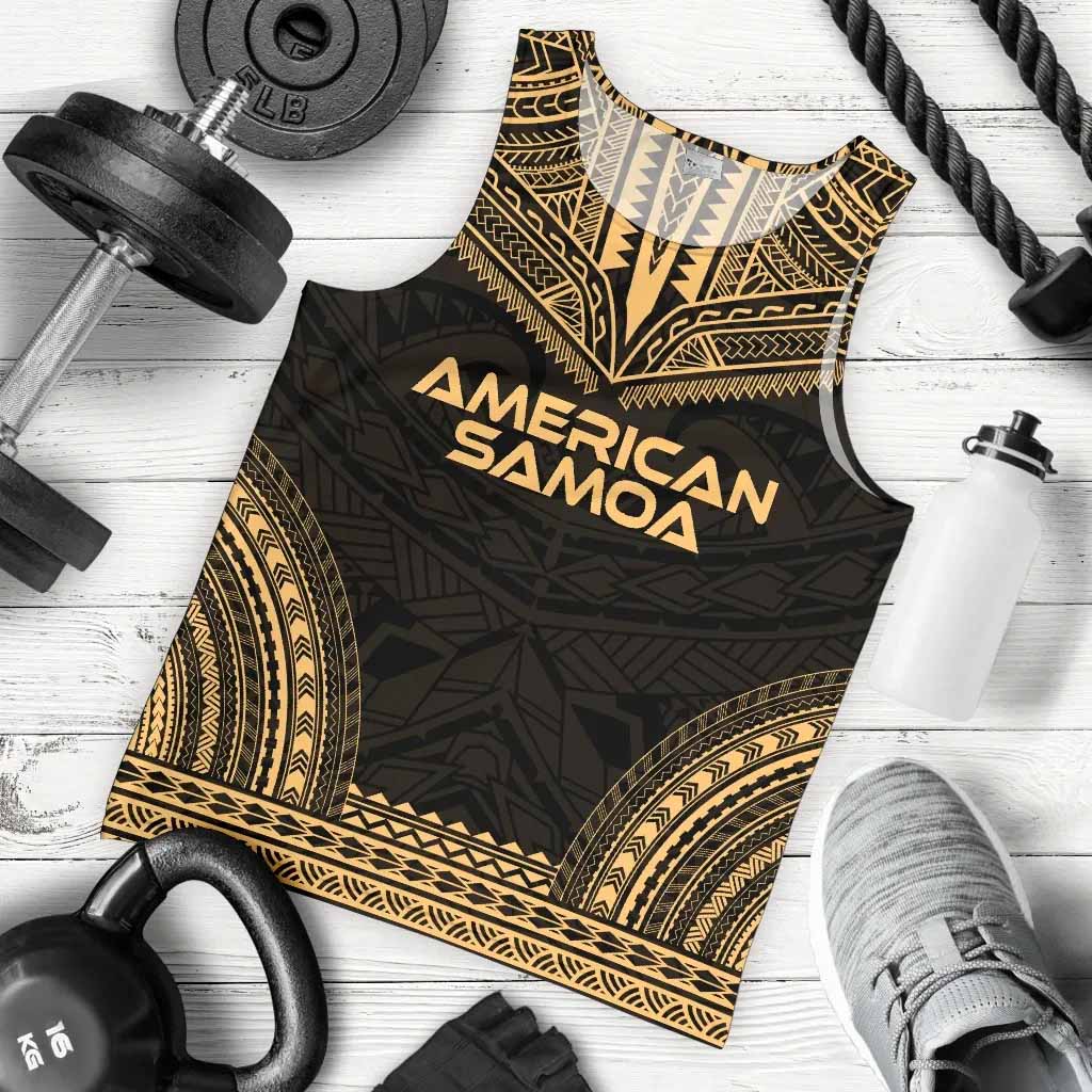 American Samoa Men Tank Top - Polynesian Chief Gold Version