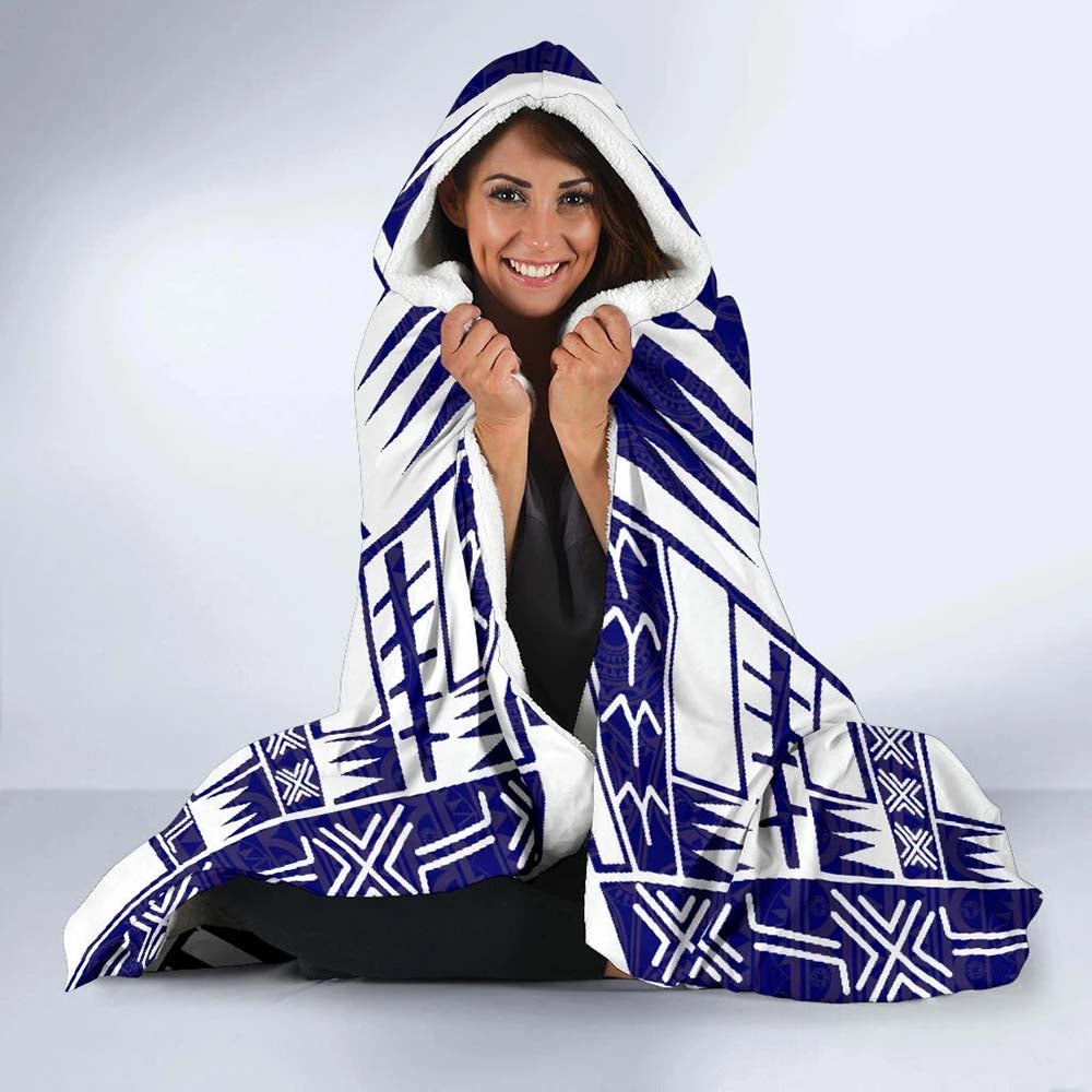American Samoa Hooded Blanket - Polynesian Tattoo Flag