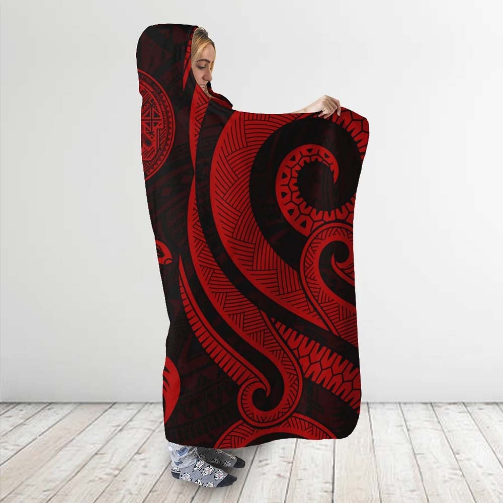 American Samoa Hooded Blanket - Red Tentacle Turtle