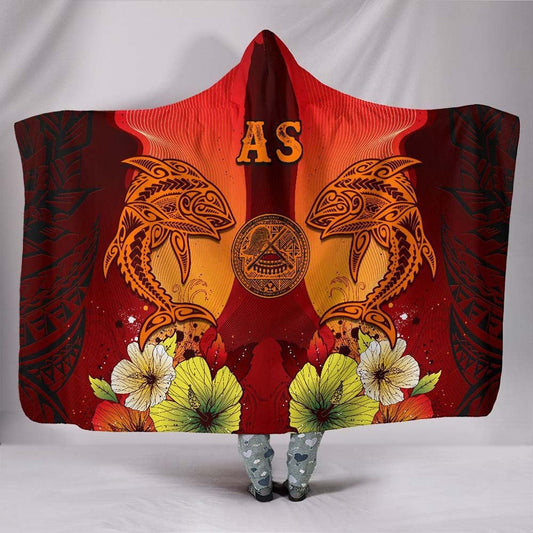 American Samoa Hooded Blanket - Tribal Tuna Fish