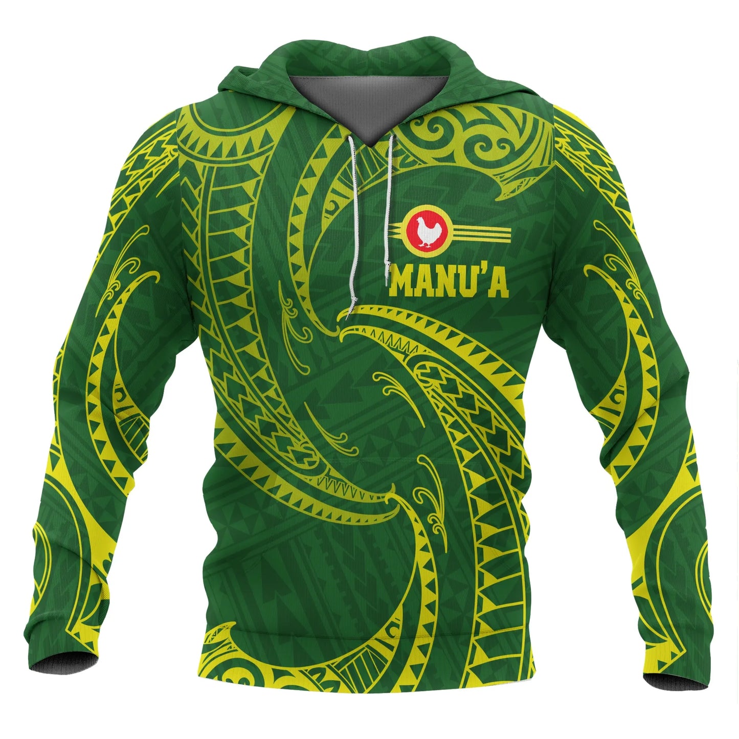 American Samoa Hoodie - Manu Aa Islands Group Tribal Wave