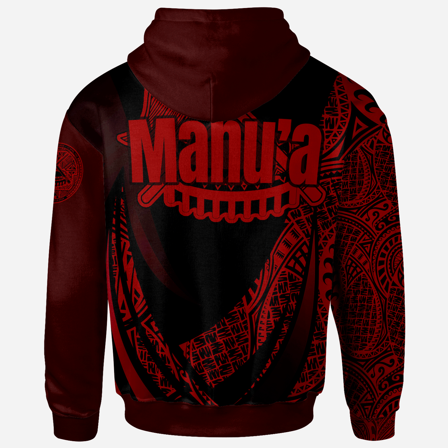 American Samoa Hoodie - Manu'a Ofu Polynesian Red Patterns Sport Style
