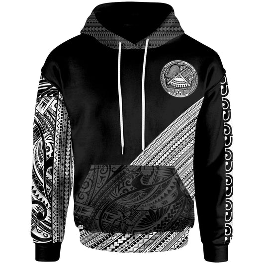 American Samoa  Hoodie - Polynesian Diagonal Pattern