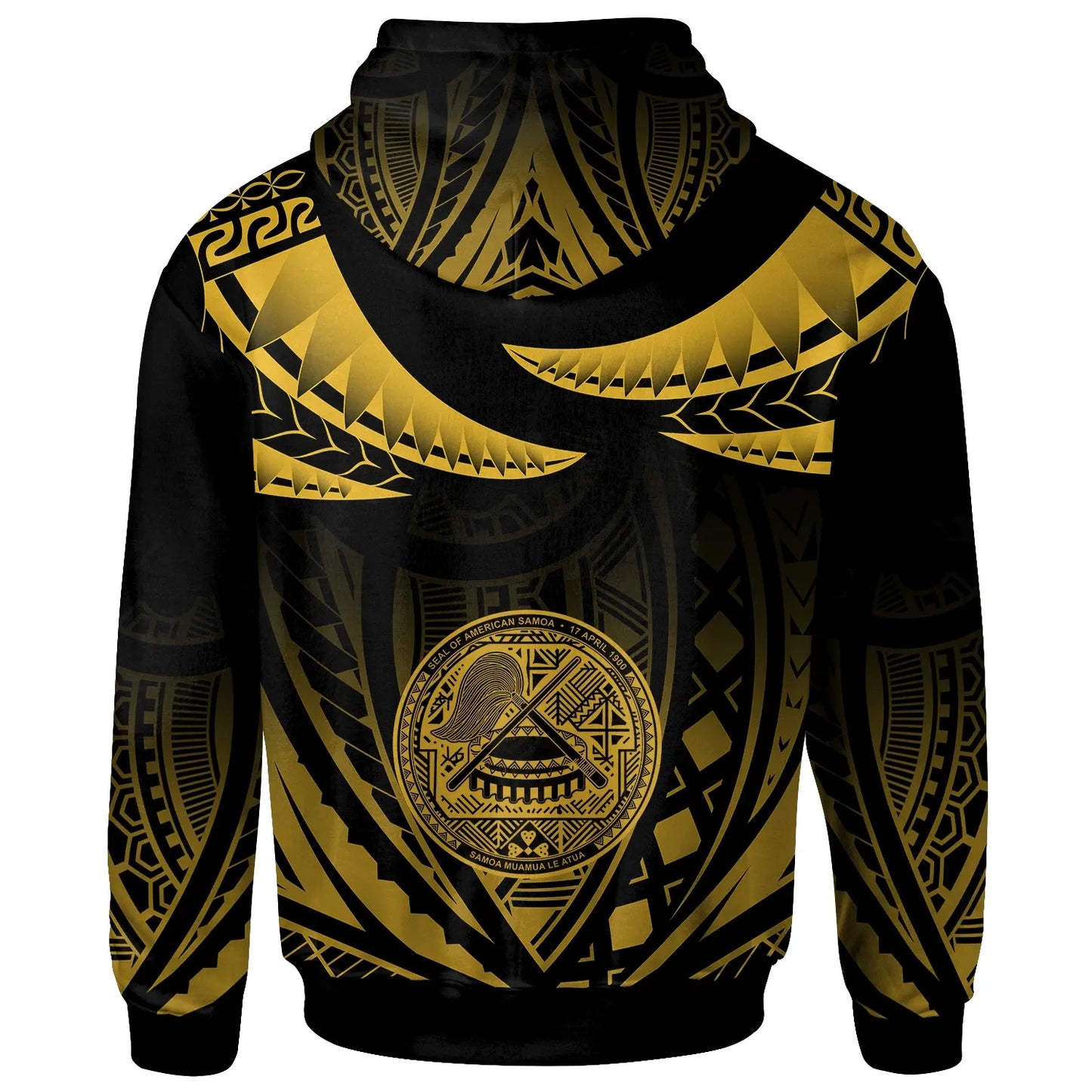 American Samoa Hoodie - Polynesian Tribal Tattoo (Yellow)