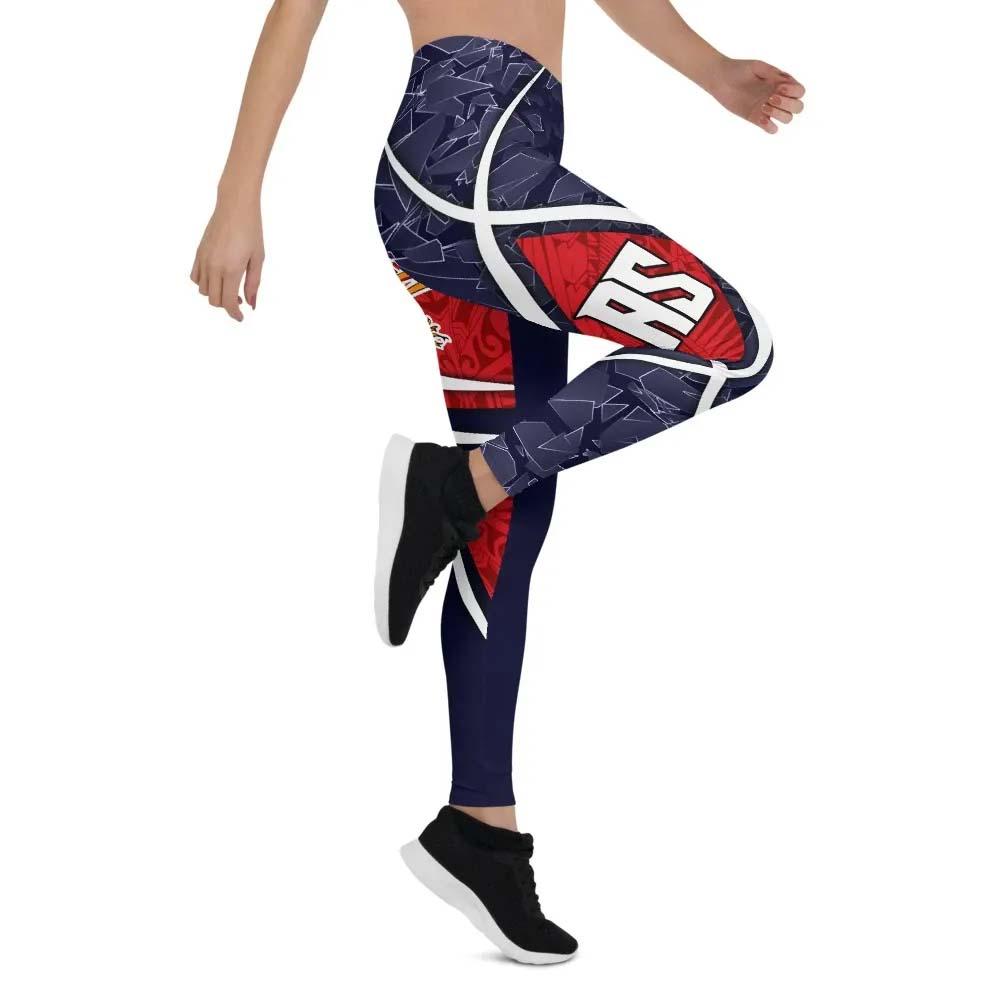 American Samoa Legging - AS Flag with Polynesian Patterns