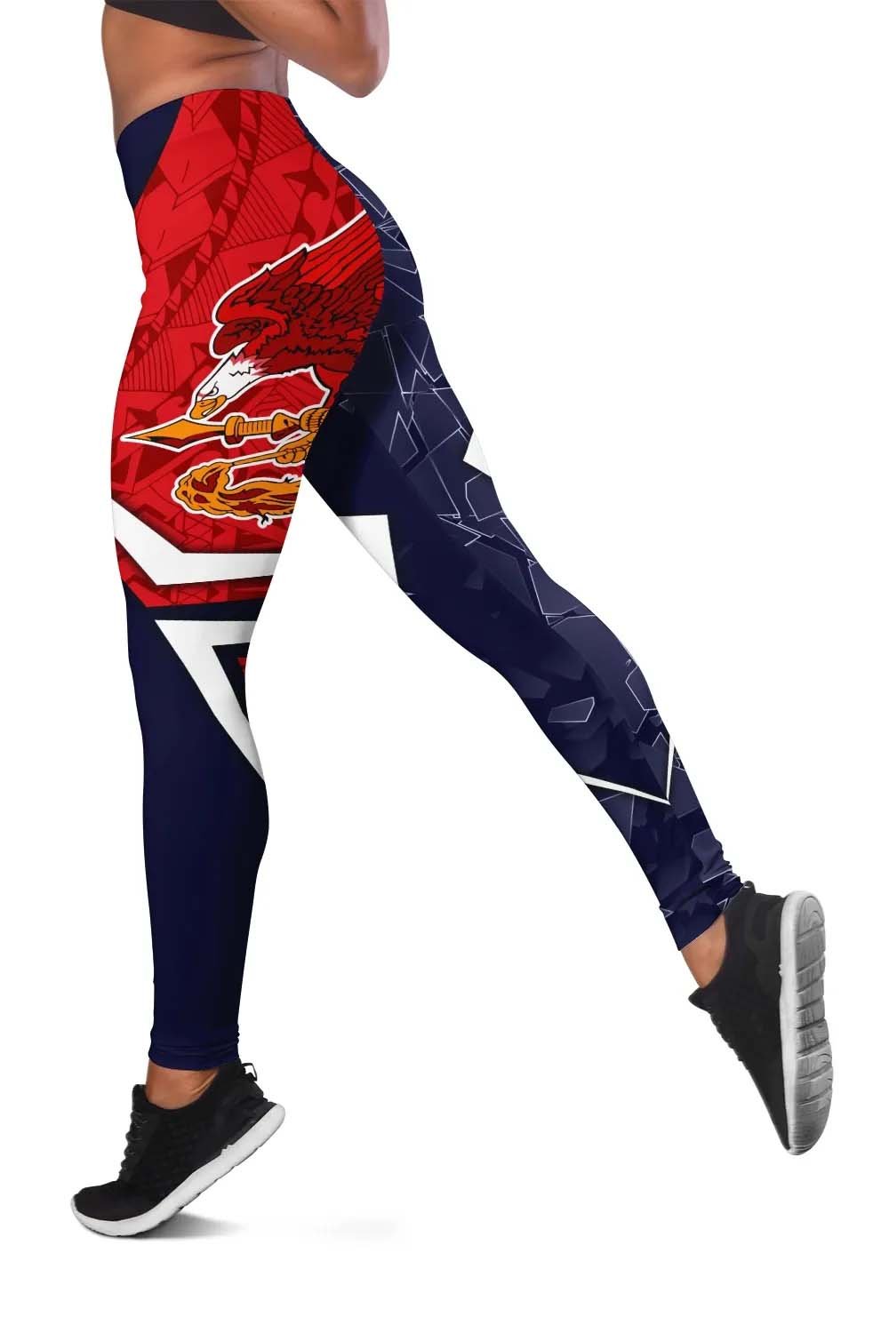 American Samoa Legging - AS Flag with Polynesian Patterns