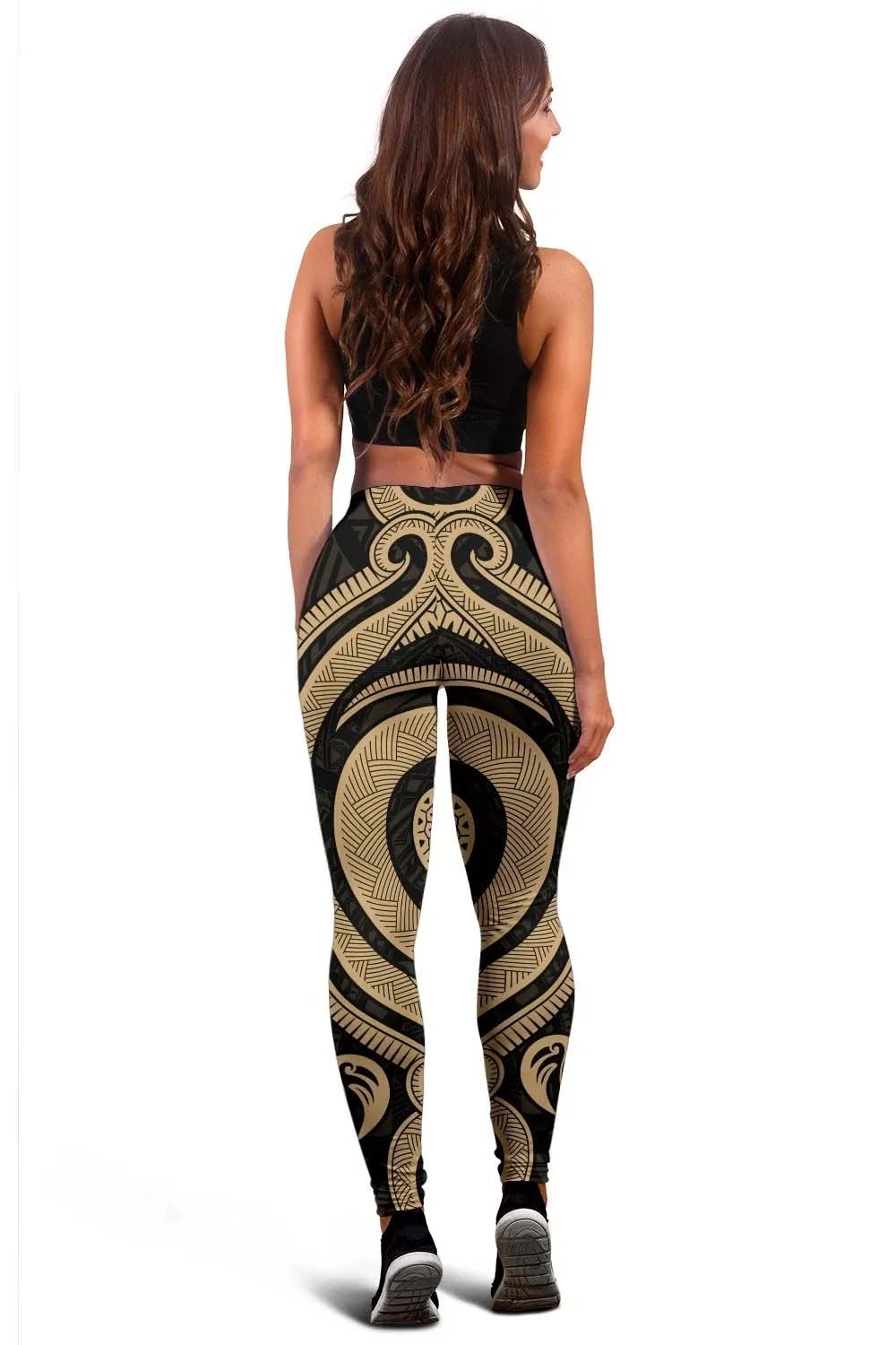 American Samoa Legging - Gold Tentacle Turtle