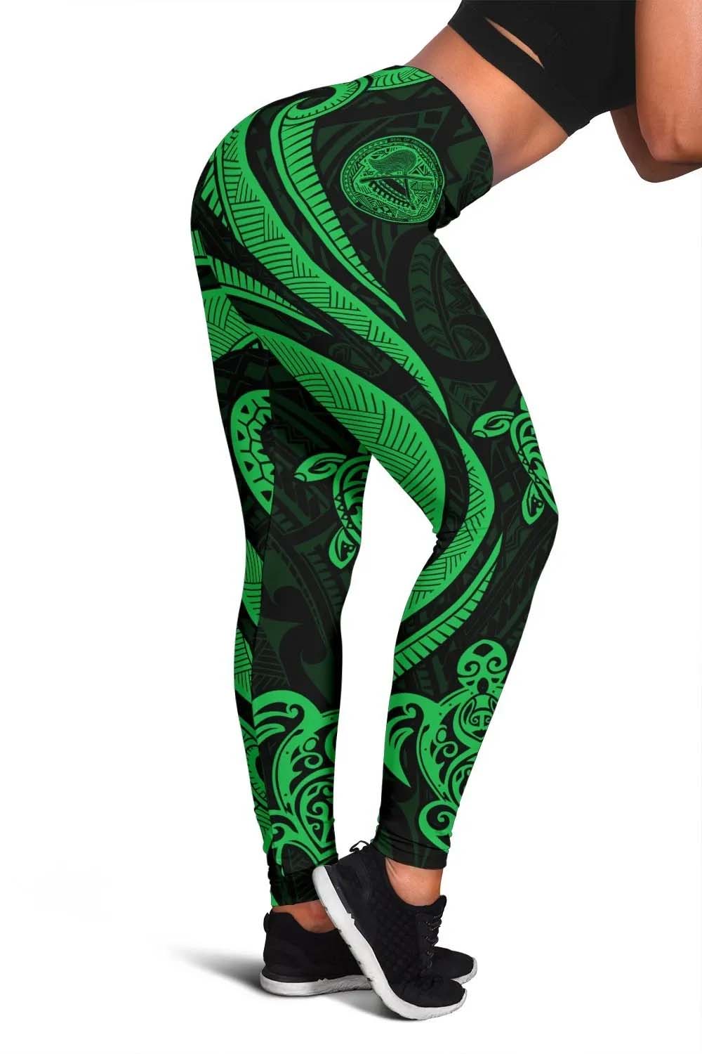American Samoa Legging - Green Tentacle Turtle