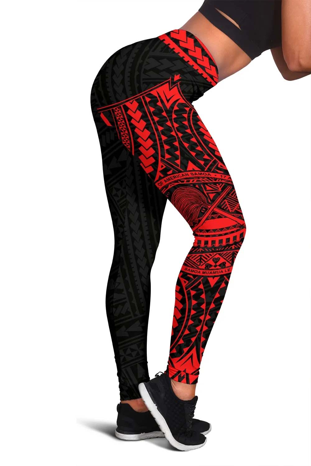 American Samoa Legging - Red Tattoo