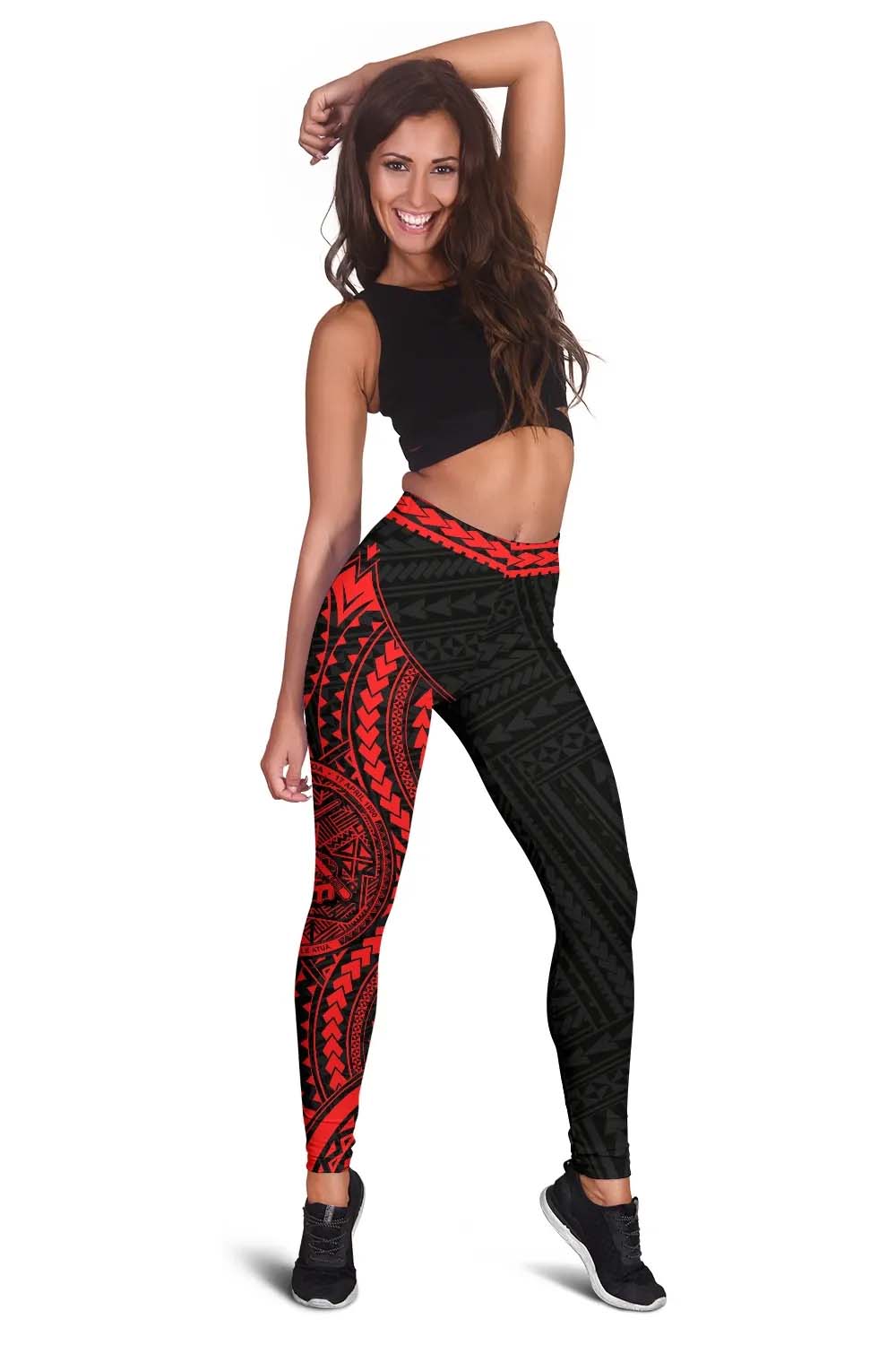 American Samoa Legging - Red Tattoo