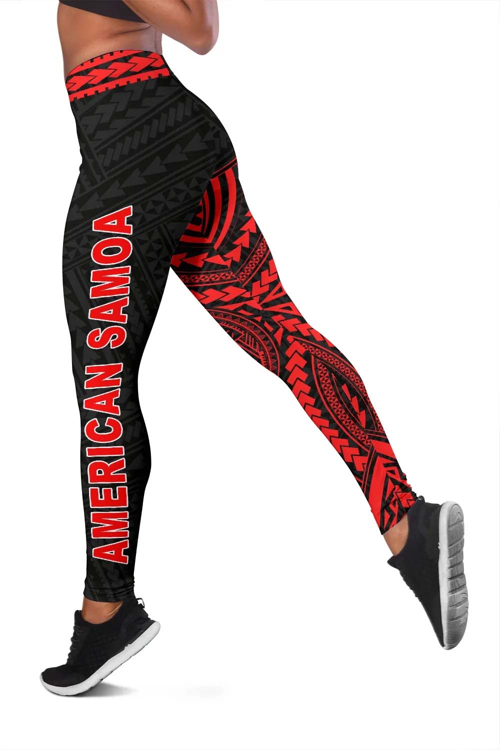 American Samoa Legging - Red Tattoo