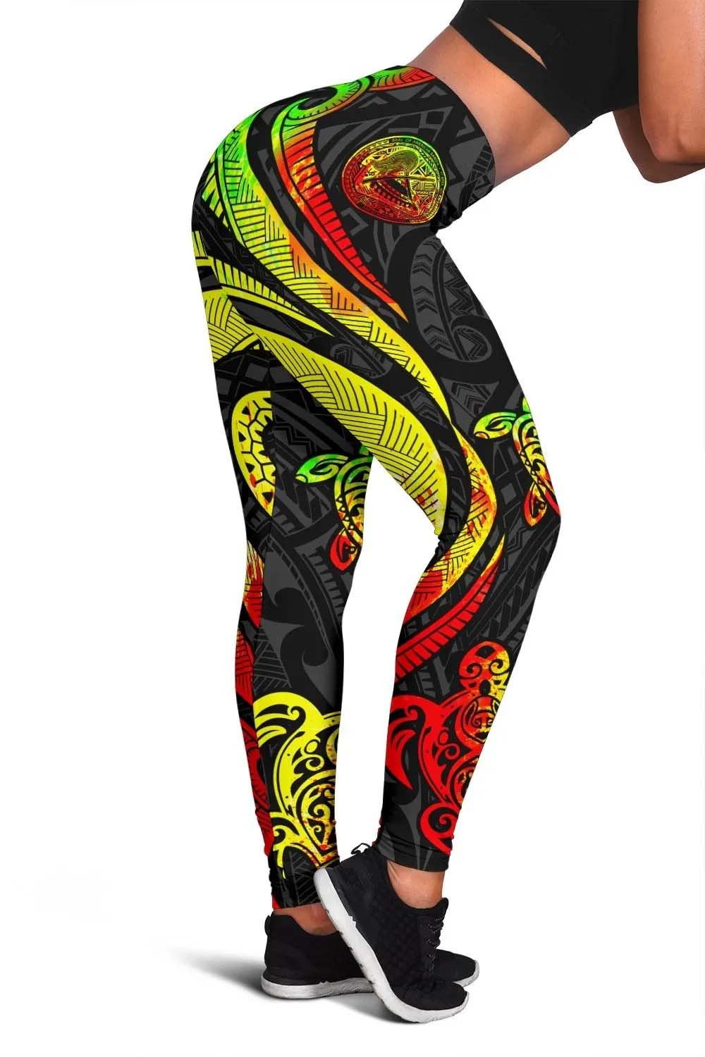 American Samoa Legging - Reggae Tentacle Turtle