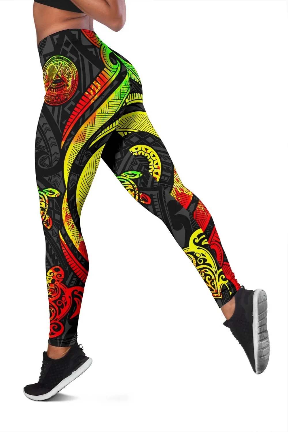 American Samoa Legging - Reggae Tentacle Turtle