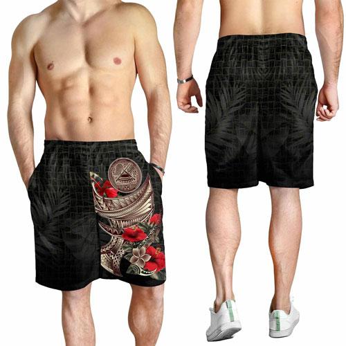 American Samoa Men Shorts - Polynesian Tribal Vintage Style