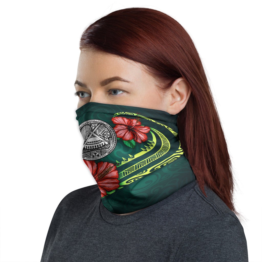 American Samoa Neck Gaiter - Hibiscus With Seal