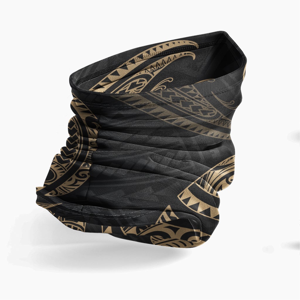 American Samoa Neck Gaiter - Tribal Wave Gold