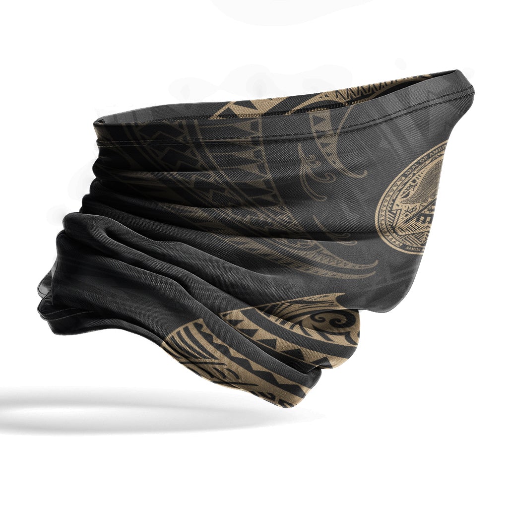 American Samoa Neck Gaiter - Tribal Wave Gold