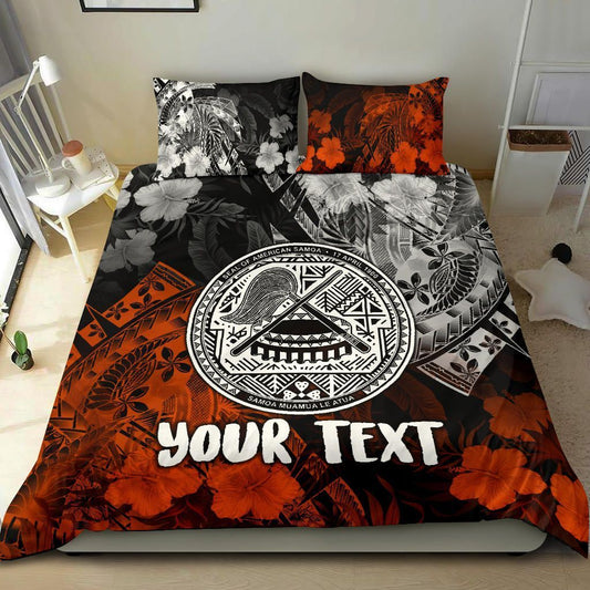 American Samoa Personalised Bedding Set - Vintage Polynesian Style