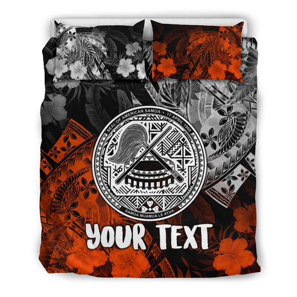 American Samoa Personalised Bedding Set - Vintage Polynesian Style