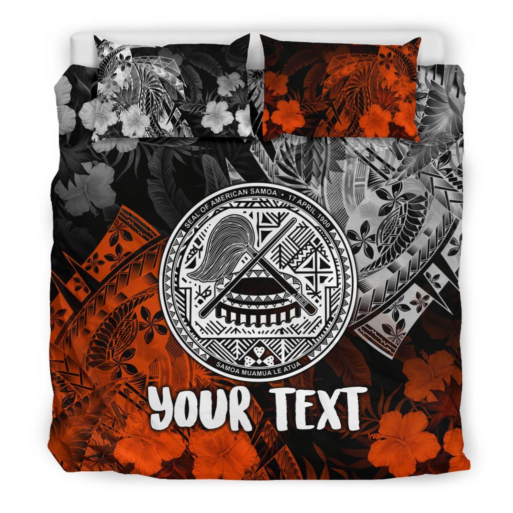 American Samoa Personalised Bedding Set - Vintage Polynesian Style