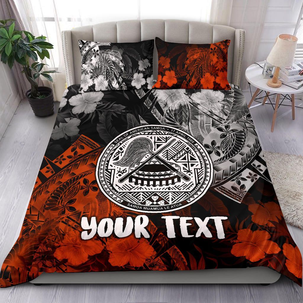 American Samoa Personalised Bedding Set - Vintage Polynesian Style