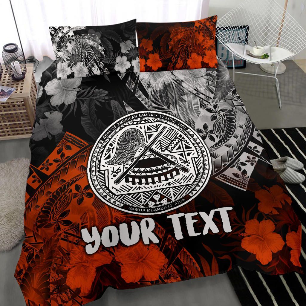 American Samoa Personalised Bedding Set - Vintage Polynesian Style