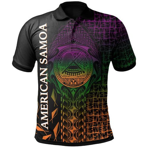 American Samoa Polo Shirts - AS Seal Rocket Style