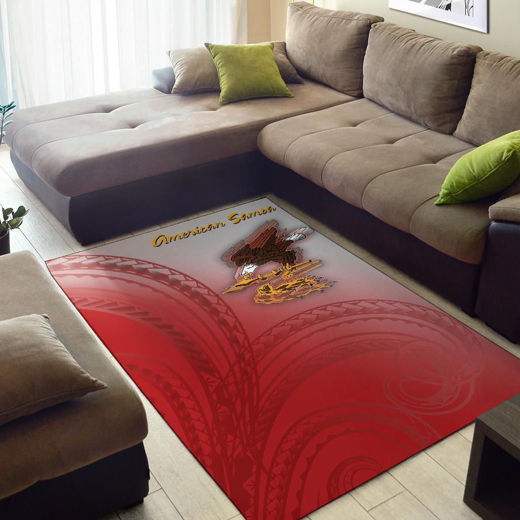 American Samoa Polynesian Area Rug - Bald Eagle (Red)