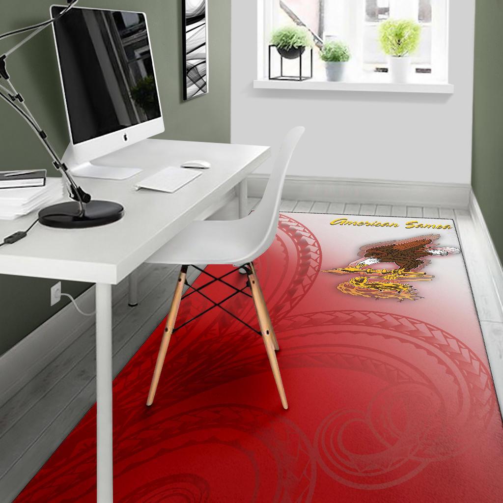 American Samoa Polynesian Area Rug - Bald Eagle (Red)