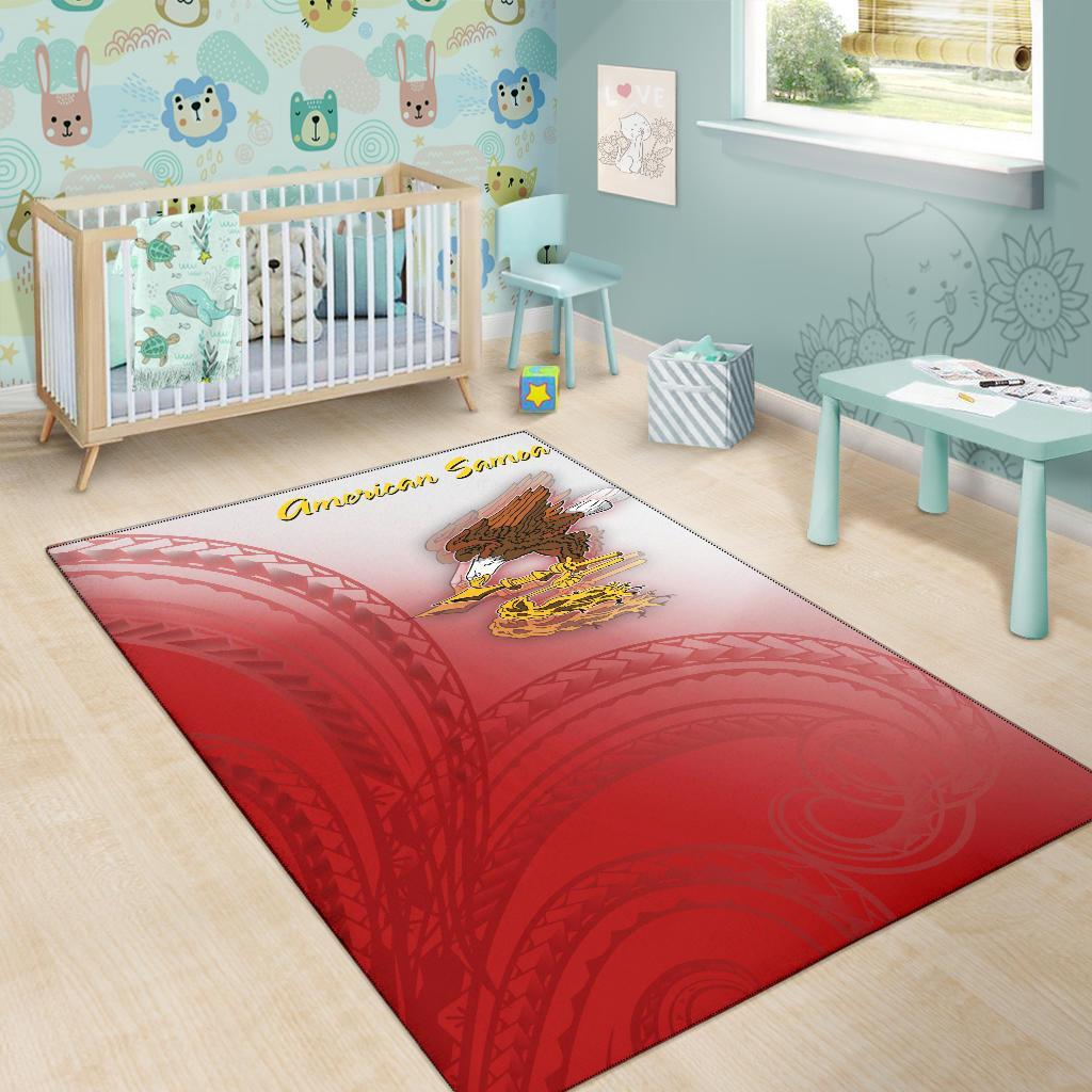 American Samoa Polynesian Area Rug - Bald Eagle (Red)