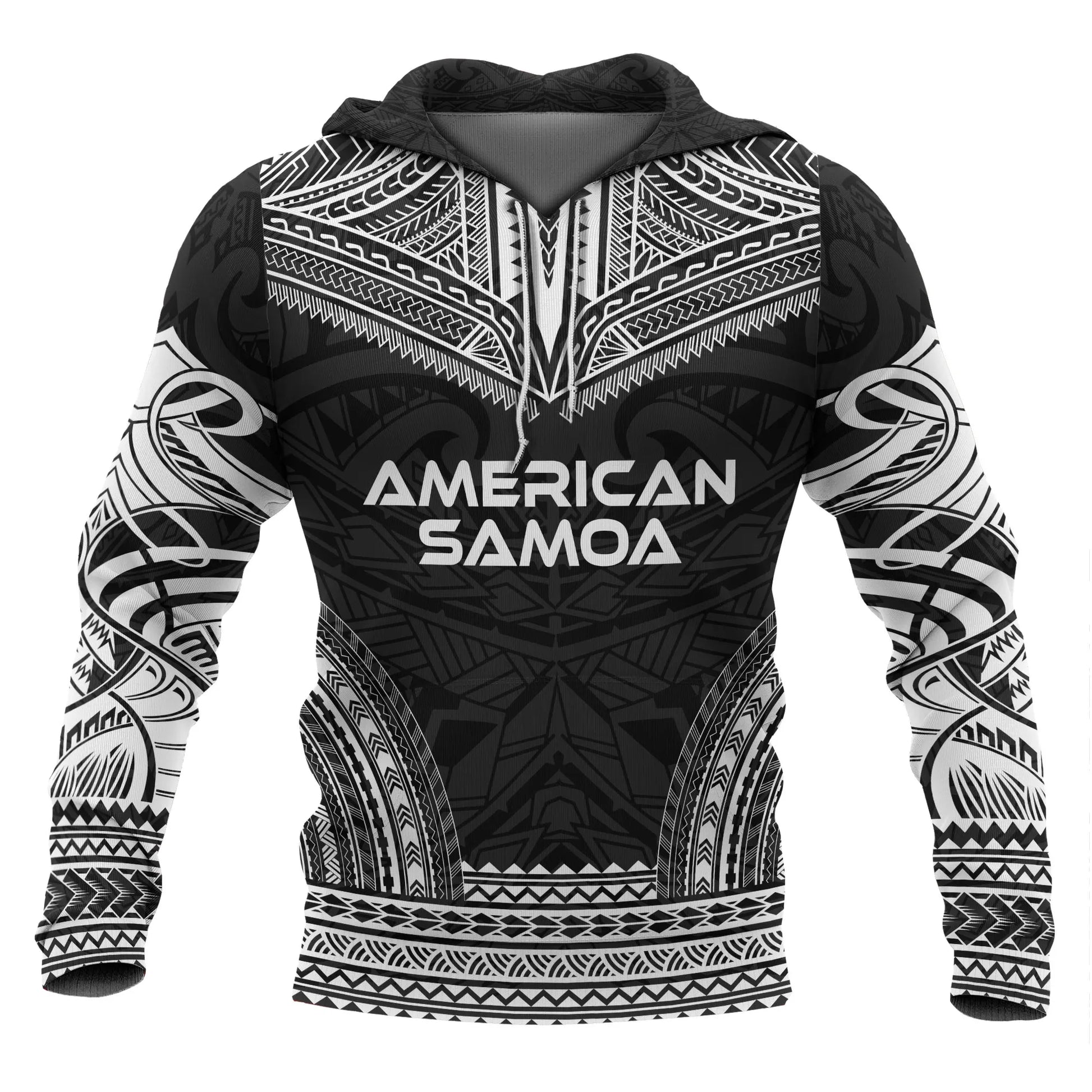 American Samoa Polynesian Chief Hoodie - Black Version