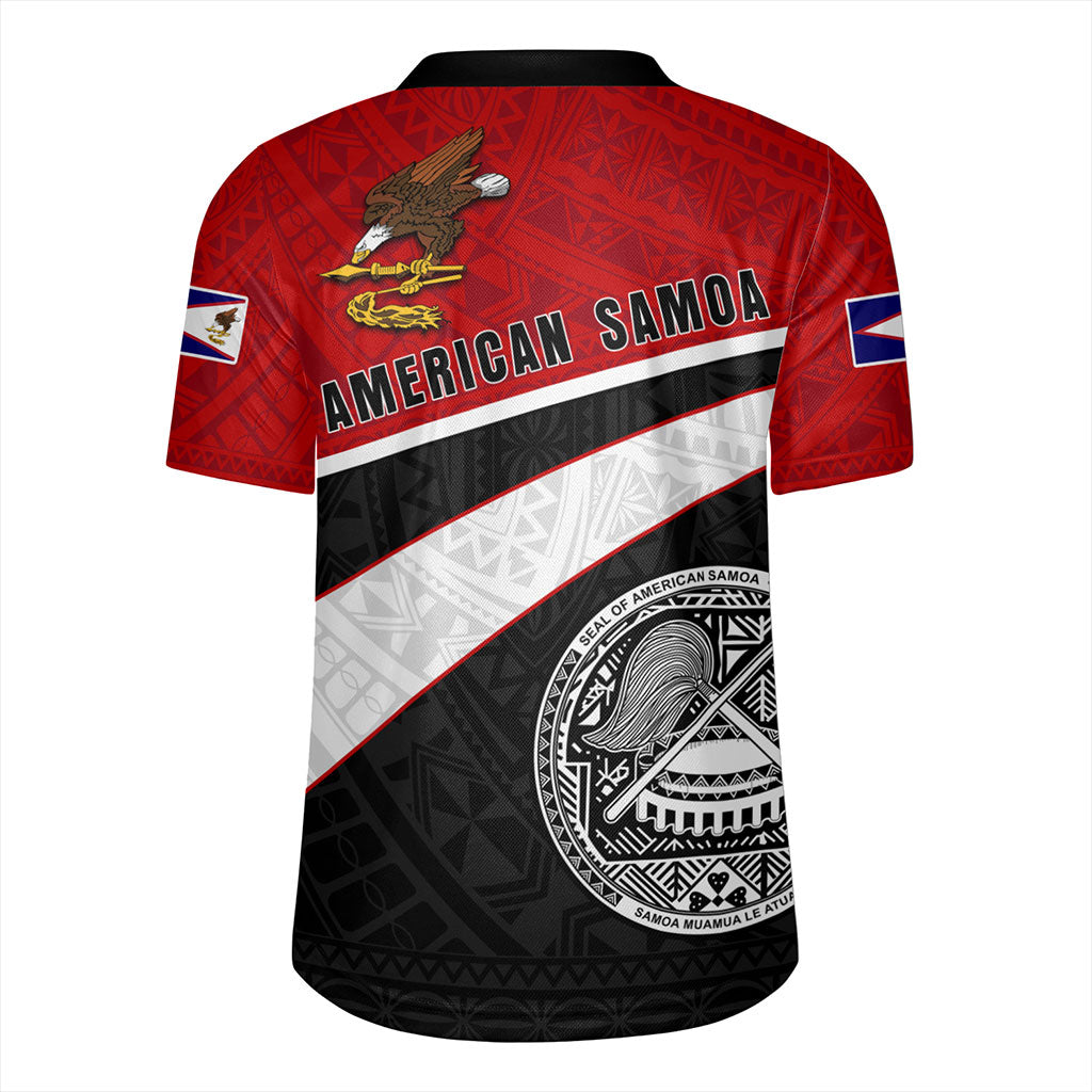American Samoa Rugby Jersey Polynesian Curve Style