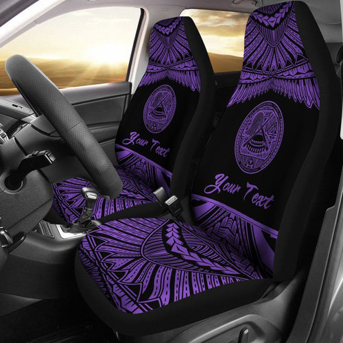 American Samoa Polynesian Custom Personalised Peisonalised Car Seat Covers - Pride Purple Version