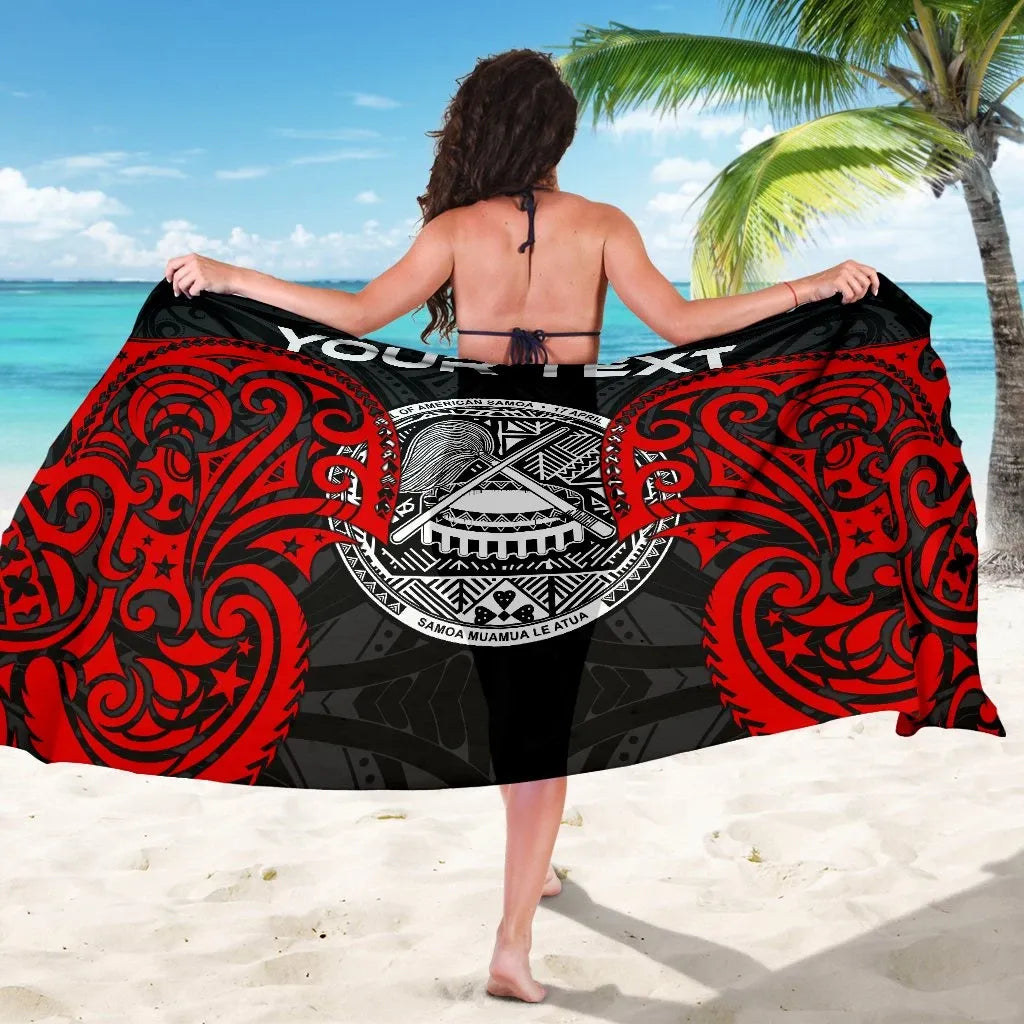American Samoa Polynesian Custom Personalised Sarong - American Samoan Spirit