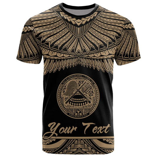 American Samoa Polynesian Custom Personalised T-Shirt - American Samoa Pride Gold Version