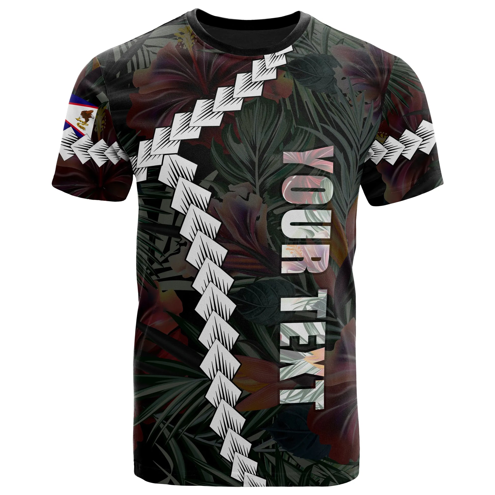 American Samoa Polynesian Custom Personalised T-Shirt - Chain Polynesian