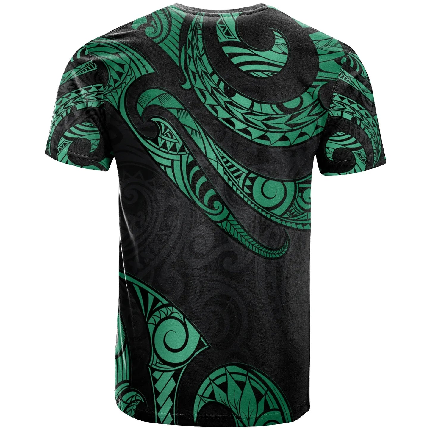 American Samoa Polynesian Custom Personalised T-Shirt - Poly Tattoo Green Version