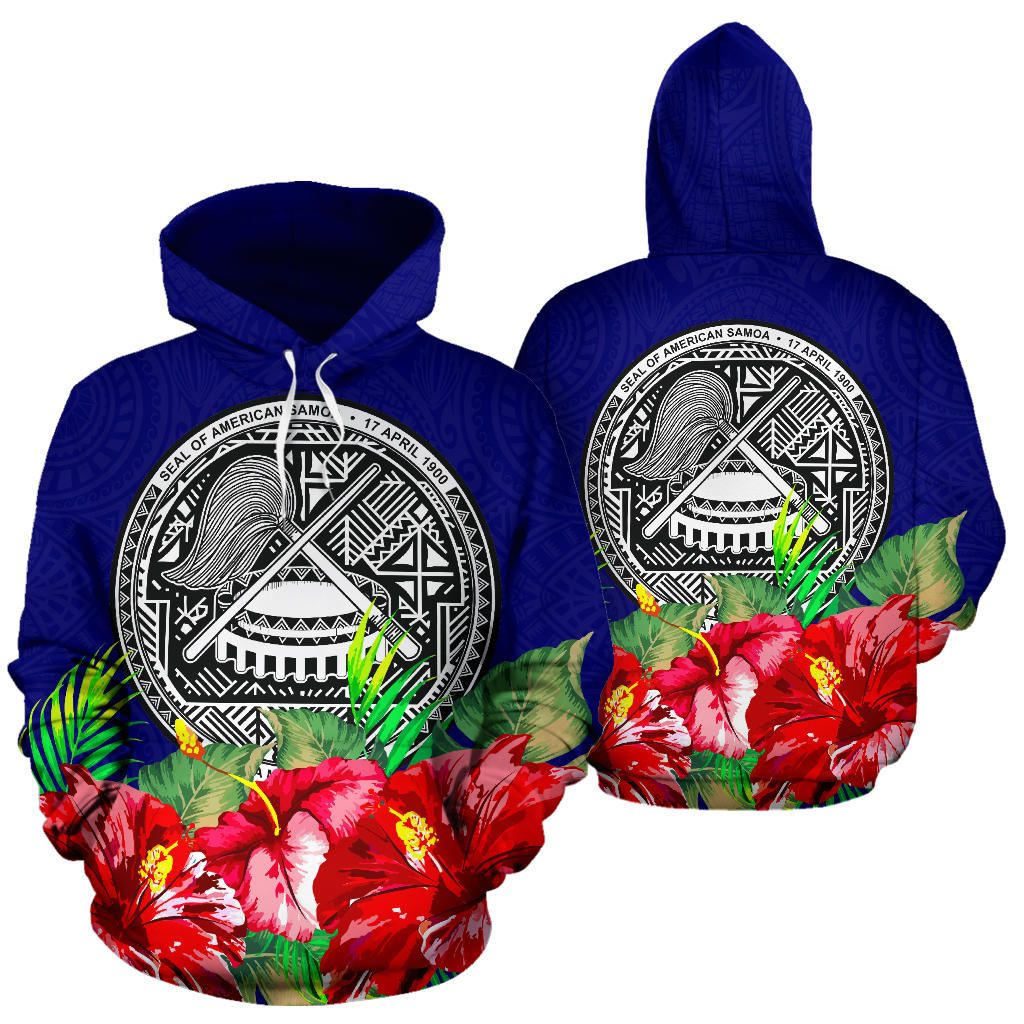 American Samoa Polynesian Hoodie Flag Hibiscus