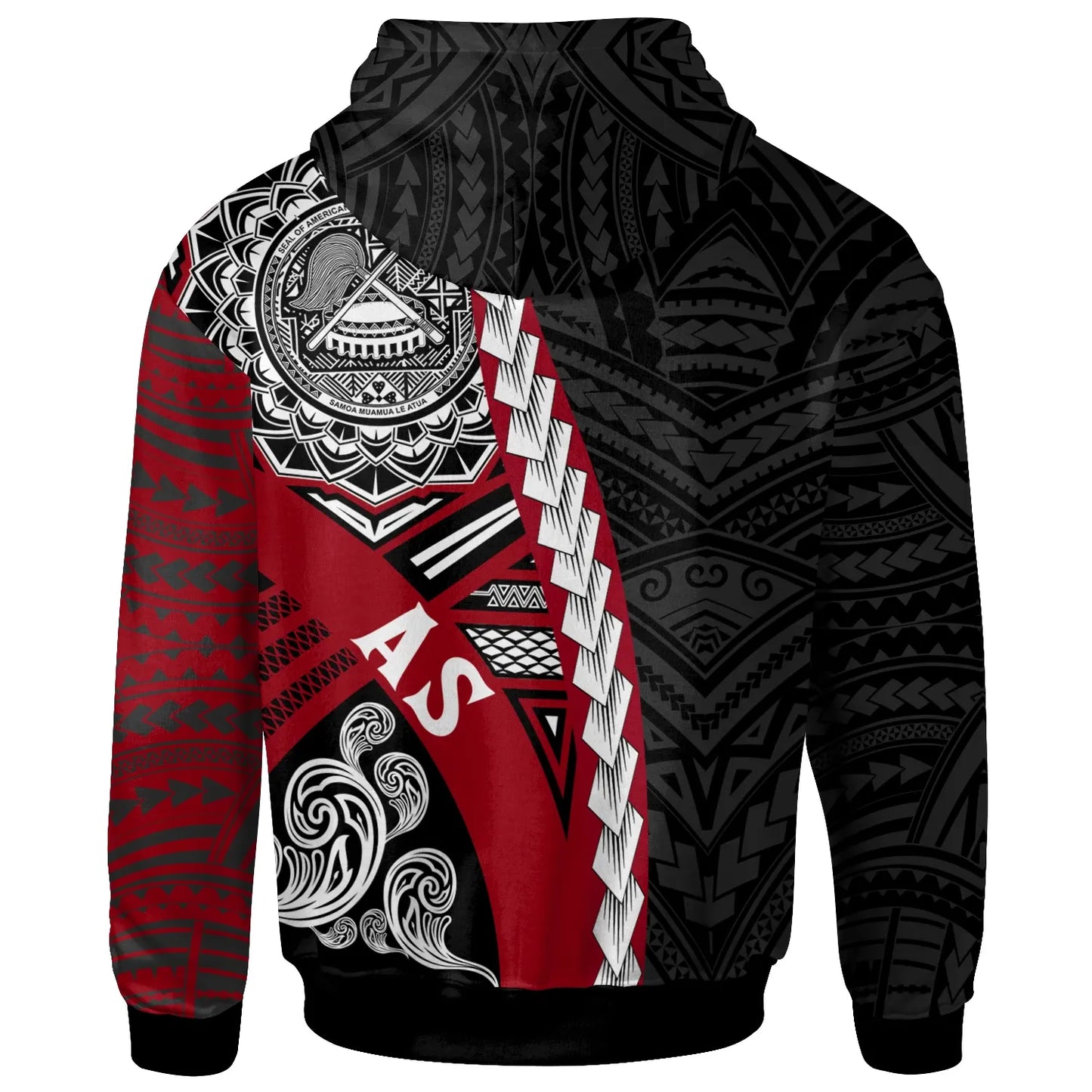 American Samoa Polynesian Hoodie - Wave Tattoo