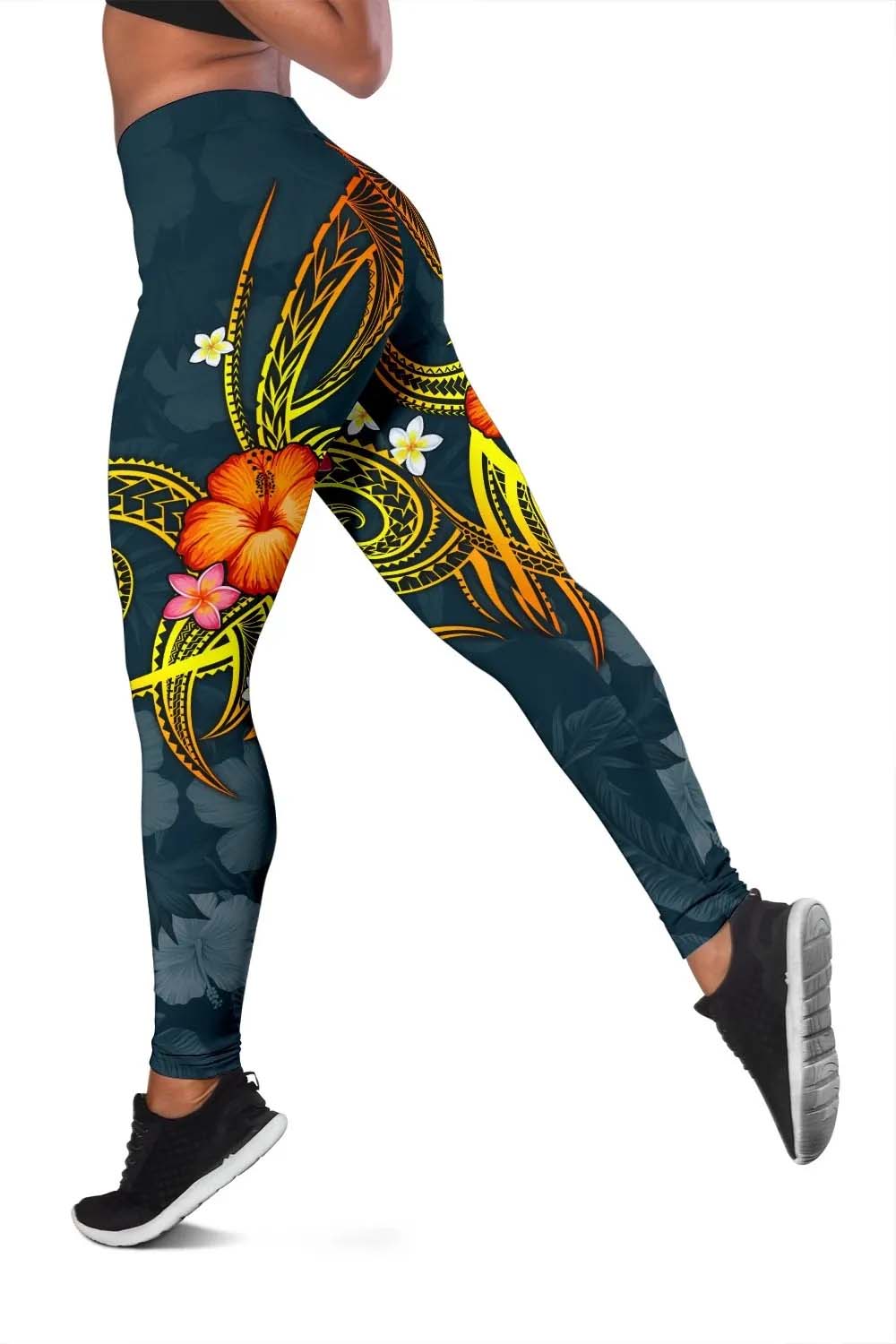 American Samoa Polynesian Legging - Legend of American Samoa (Blue)