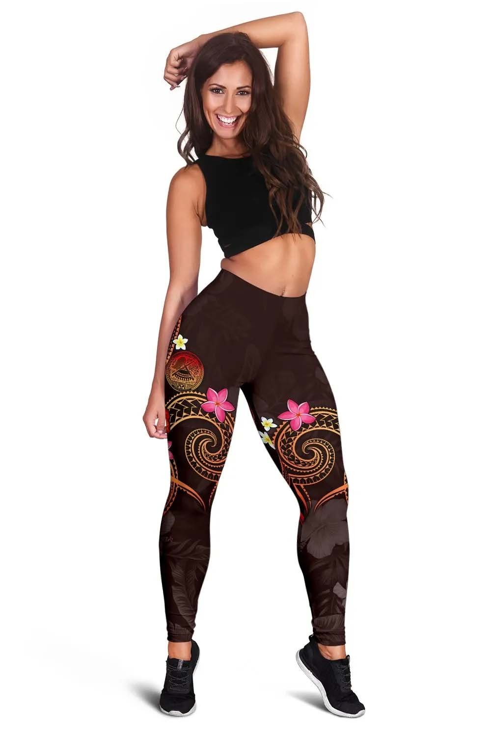 American Samoa Polynesian Legging - Legend of American Samoa (Red)